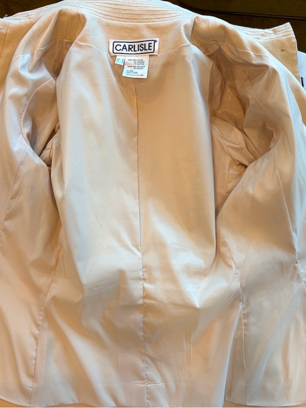Carlisle Cotton&Cashmere Jacket, stitching details, cuffs,silver hardware,6, EUC - Picture 13 of 14